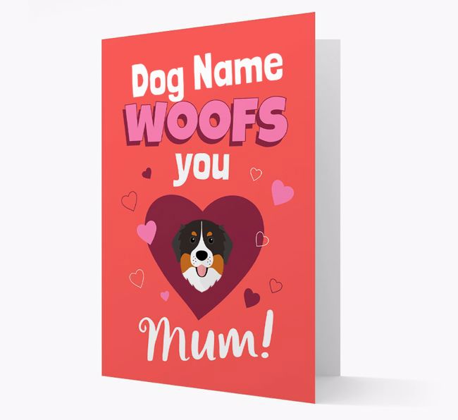 'I Woof You Mum' - Personalized {breedFullName} Card 